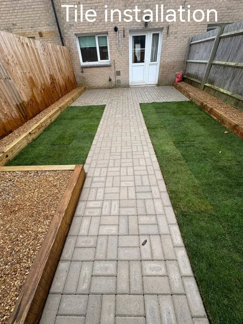 After: Garden path and lawn makeover